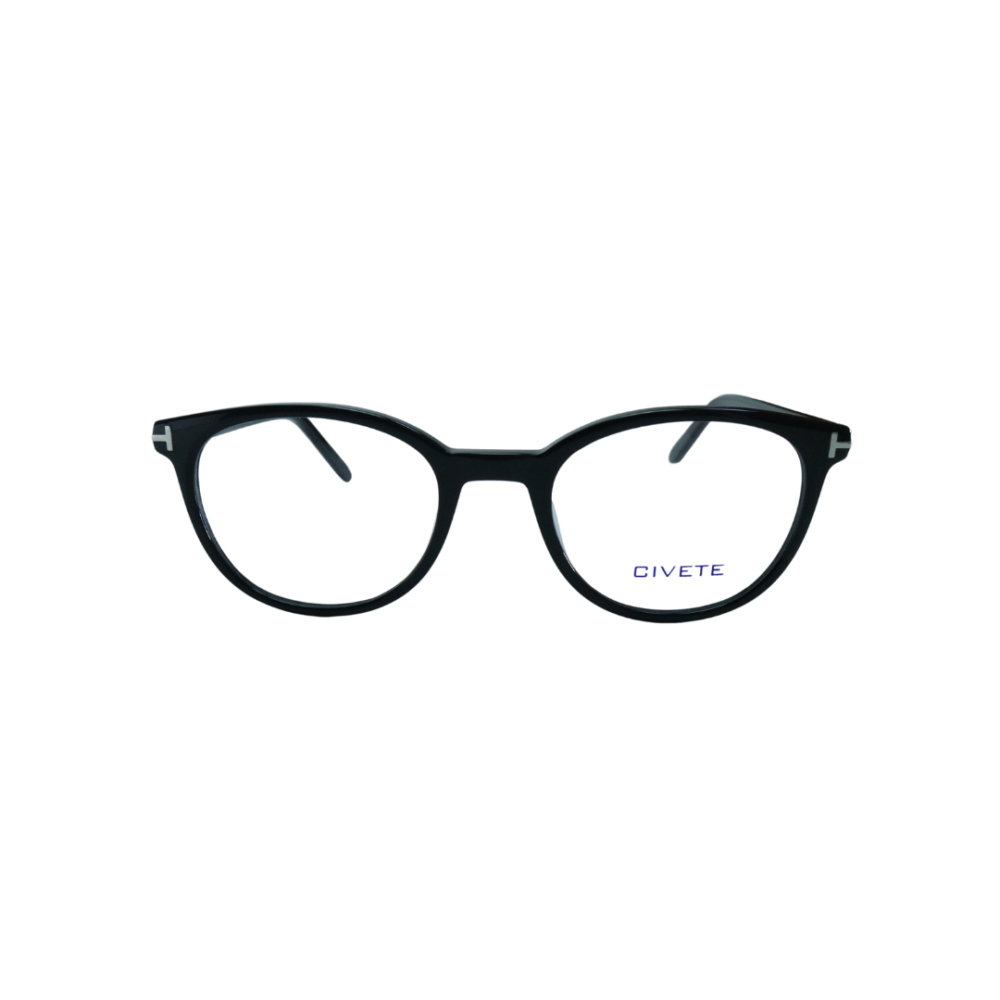 Unisex Brown Oval Eyeglasses